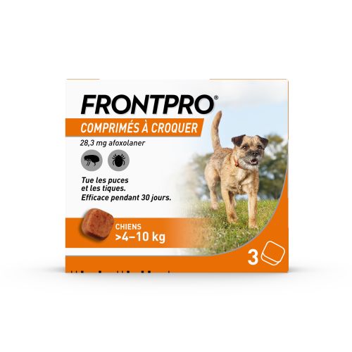 Frontpro Comprimés Antiparasitaire 4-10 Kg, 3 comprimés