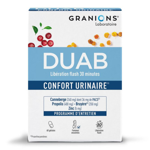 Nutrivercell Duab 60 Gélules - Soulage Infections Urinaires Nutrivercell Duab 60 Gélules - Soulage Infections Urinaires