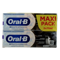 3D White Advanced Dentifrice Luxe Charbon 2 x 75 ml