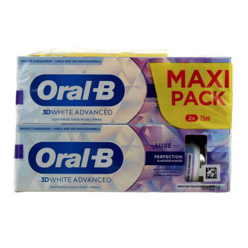 3D White Advanced Luxe Perfection Dentifrice 2 x 75 ml 3D White Advanced Luxe Perfection Dentifrice 2 x 75 ml