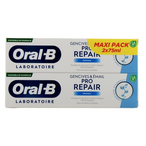 Pro-Repair Gencives et émail Dentifrice Original - Lot de 2 Tubes 75 ml