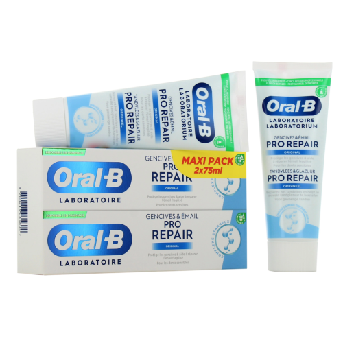 Pro-Repair Gencives et émail Dentifrice Original - Lot de 2 Tubes 75 ml