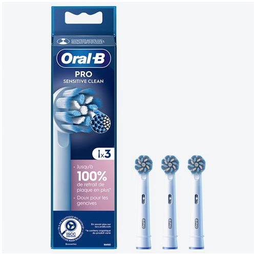 Brossettes pour brosse à dents Oral-B Pro Sensitive Clean - Lot de 3