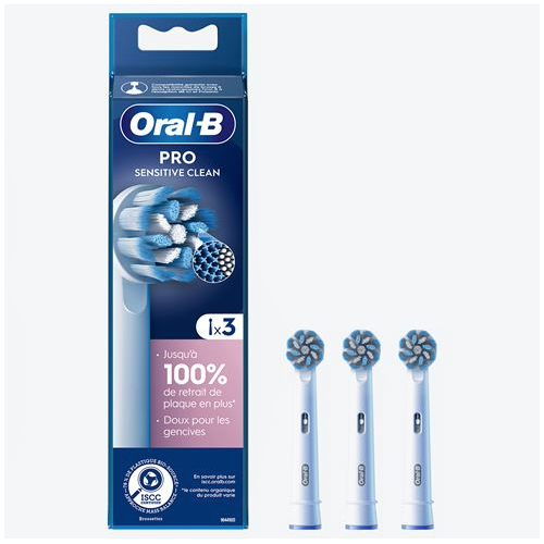 Brossettes pour brosse à dents Oral-B Pro Sensitive Clean - Lot de 3 Brossettes pour brosse à dents Oral-B Pro Sensitive Clean - Lot de 3