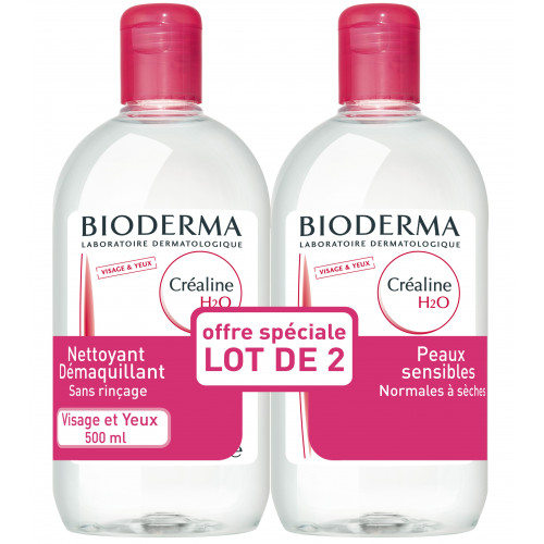 BIODERMA CREALINE H2O - Lot de 2-2706 BIODERMA CREALINE H2O - Lot de 2-2706
