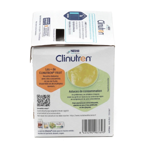 Clinutren Fruit Saveur Raisin-Pomme 4 x 200 ml