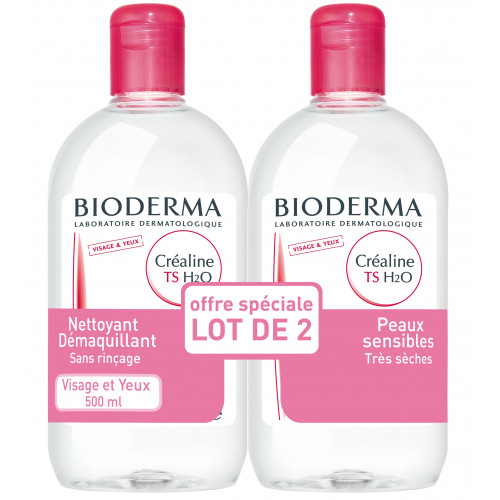 BIODERMA CREALINE TS H2O - Lot de 2 x 500 ml-2709 BIODERMA CREALINE TS H2O - Lot de 2 x 500 ml-2709