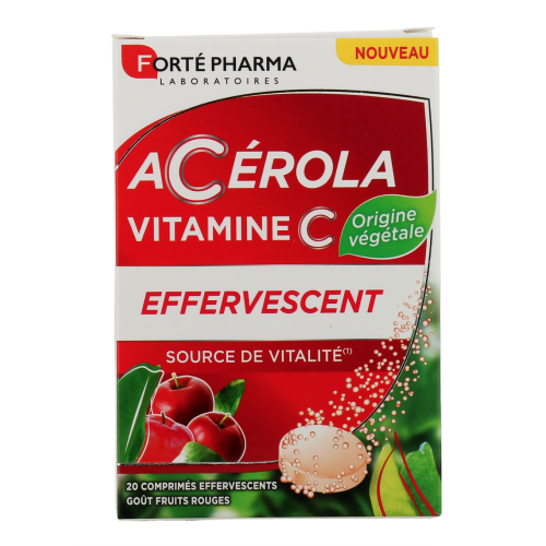 Acérola Vitamine C 20 comprimés effervescents Acérola Vitamine C 20 comprimés effervescents