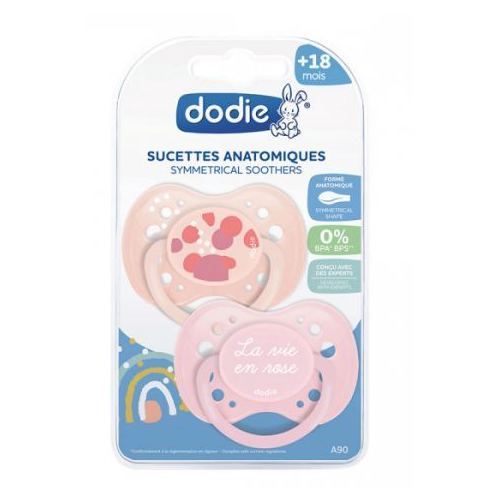 2 Sucettes Anatomiques +18 mois Sunny - Rose 2 Sucettes Anatomiques +18 mois Sunny - Rose