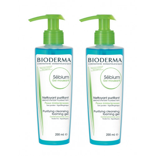 BIODERMA SEBIUM Gel Moussant Nettoyant - Lot 2 x 200 ml-2713 BIODERMA SEBIUM Gel Moussant Nettoyant - Lot 2 x 200 ml-2713