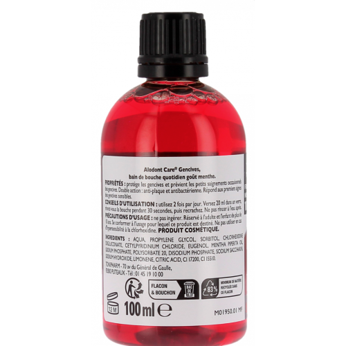 Bain de bouche gencives Alodont Care 100 ml