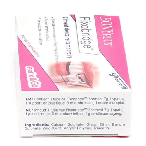 Fixobridge ciment dentaire temporaire kit