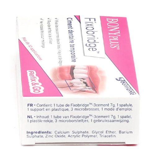 Fixobridge ciment dentaire temporaire kit Fixobridge ciment dentaire temporaire kit