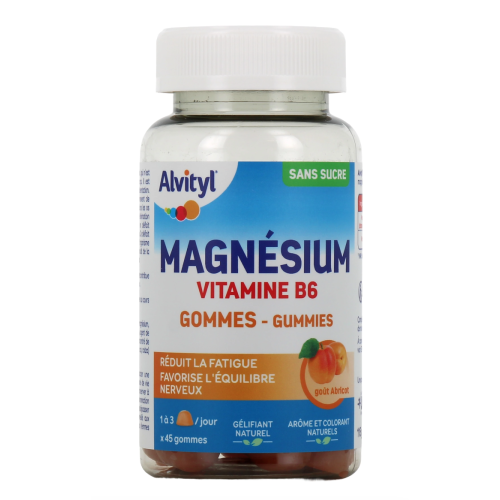 Magnésium Vitamine B6 Abricot 45 gummies