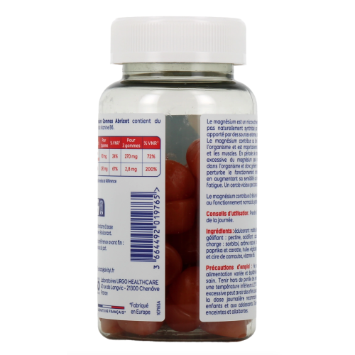 Magnésium Vitamine B6 Abricot 45 gummies