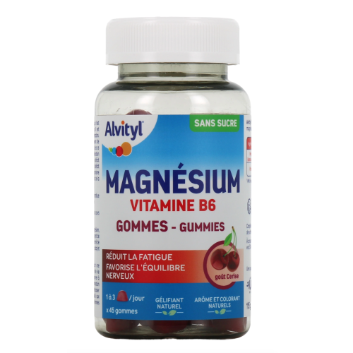 Magnésium Vitamine B6 Cerise 45 gummies