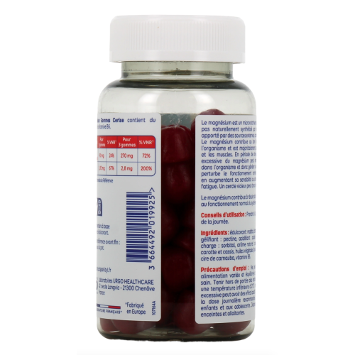 Magnésium Vitamine B6 Cerise 45 gummies