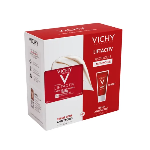 COFFRET LIFTACTIV ANTI-TACHES - Crème de Jour SPF 50 50 ml + Sérum 5 ml Offert