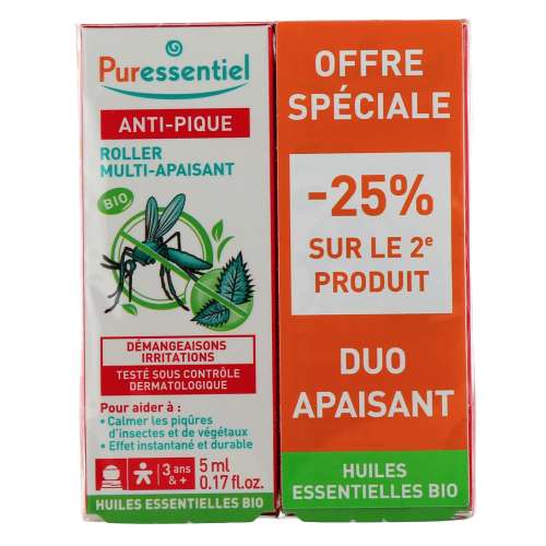 Anti-Pique Roller Multi-Apaisant Bio Lot de 2 x 5 ml