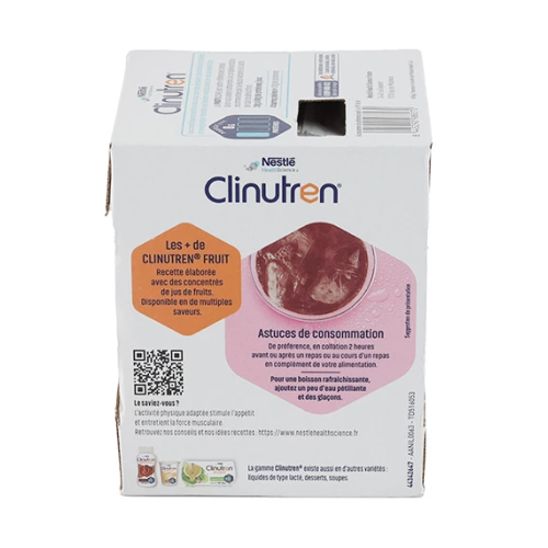 Clinutren Fruit Saveur Framboise Cassis 4 x 200 ml