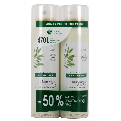 Shampoing Sec Avoine Céramide 2 x 150 ml Shampoing Sec Avoine Céramide 2 x 150 ml
