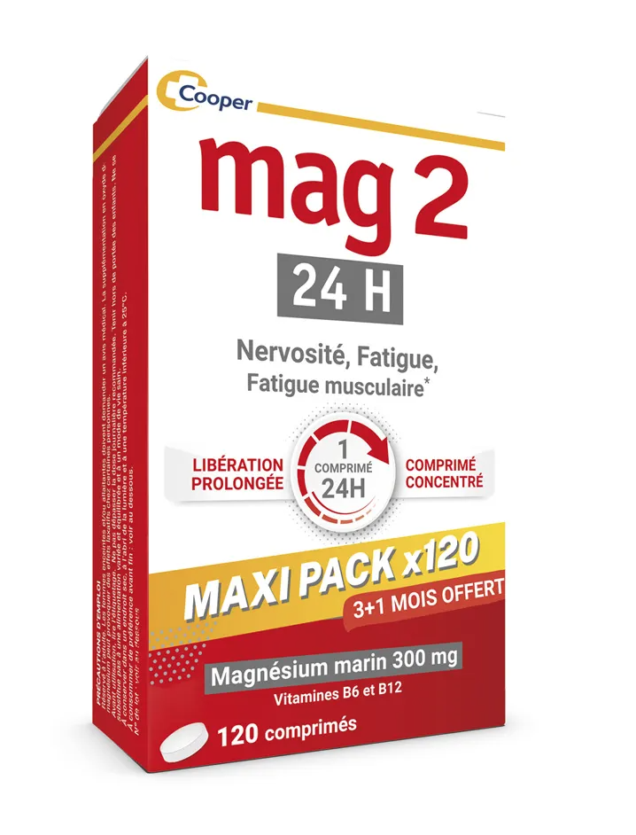 Mag 2 24h Magnesium Marin 120 comprimés