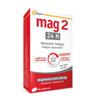 MAG 2 24H Magnésium Marin, Vitamines B6 et B12 - 40 comprimés