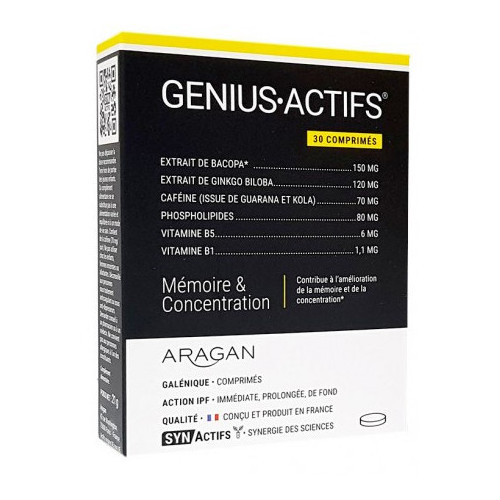 NUTRISANTE Lecitone Genius 30 Comprimés - Booste Mémoire NUTRISANTE Lecitone Genius 30 Comprimés - Booste Mémoire