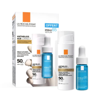 Anthelios Crème Solaire Visage SPF50 50 ml & Hyalu B5 Sérum 10 ml Age Correct OFFERT