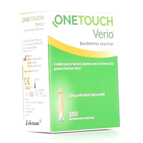 OneTouch Verio Bandelettes Réactives 100 bandelettes OneTouch Verio Bandelettes Réactives 100 bandelettes