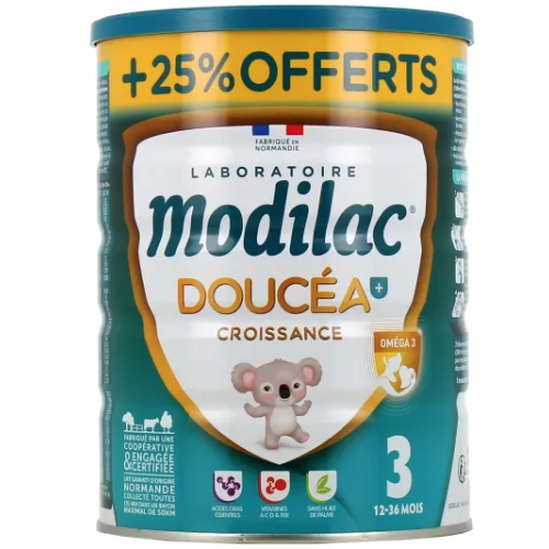 DOUCEA - Lait de Croissance - De 12 à 36 mois, 800g + 25% Offerts