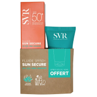 Sun Secure Fluide très haute protection Spf50+ 50 ml + Lait Après Soleil 50 ml OFFERT Peaux Hypersensibles Au Soleil