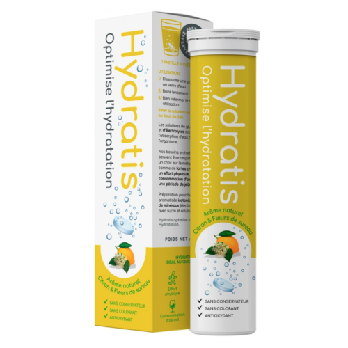Solution d'Hydratation Citron Fleur de Sureau 20 Pastilles Effervescentes Solution d'Hydratation Citron Fleur de Sureau 20 Pastilles Effervescentes