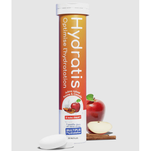 Solution d'hydratation Pomme Cannelle 20 pastilles effervescentes