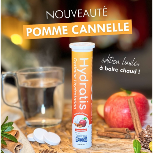 Solution d'hydratation Pomme Cannelle 20 pastilles effervescentes