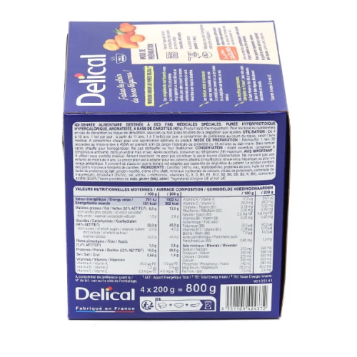 Purée HP/HC Carottes et pointe de crème 4 x 200 g
