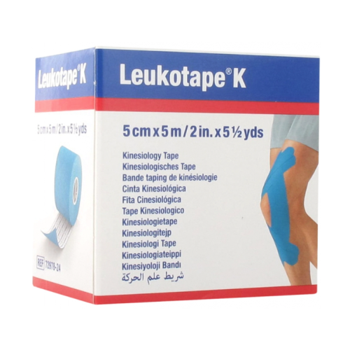 Leukotape K Bande Taping de Kinésiologie 5 cm x 5 m - Couleur : Bleu 2