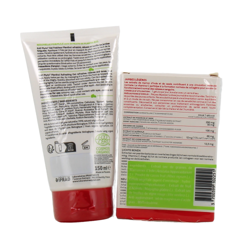 Rap Phyto Complément Alimentaire Jambes Légères 30 gélules + Gel Fraîcheur 150 ml