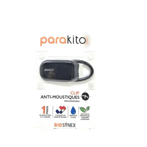 Clip Noir Anti-Moustique Rechargeable