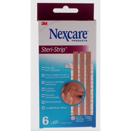 Steri-strip Sutures cutanées boite de 6 bandelettes de 6 mm x 75 mm