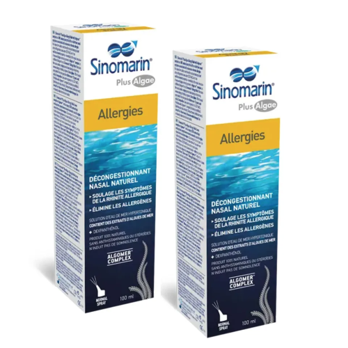 Sinomarin Spray Nasal Algues Allergies Nez bouché 2 x 100 ml Sinomarin Spray Nasal Algues Allergies Nez bouché 2 x 100 ml
