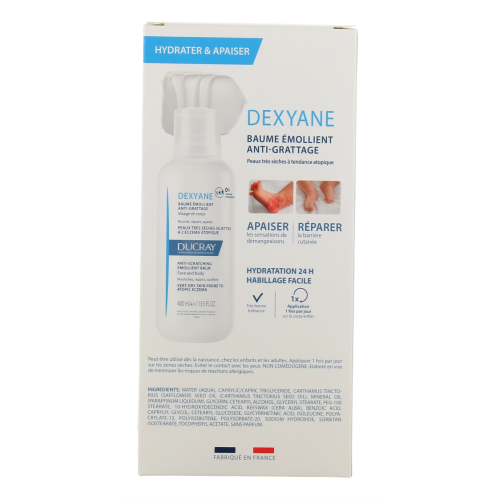 Dexyane Baume Émollient Anti-Grattage 400 ml + Lange Offert