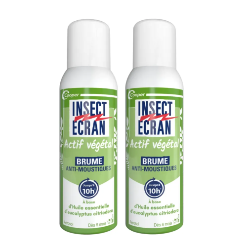 INSECT ECRAN ACTIF VEGETAL Brume Anti-Moustiques Dès 6 mois 2 x 100 ml INSECT ECRAN ACTIF VEGETAL Brume Anti-Moustiques Dès 6 mois 2 x 100 ml