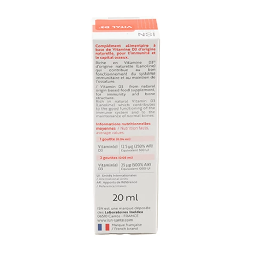 Vital D3 gouttes buvables 20 ml