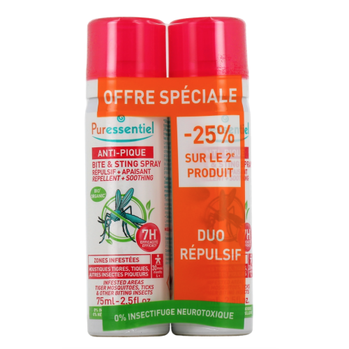 Anti-Pique Spray Répulsif + Apaisant 2 x 75 ml Anti-Pique Spray Répulsif + Apaisant 2 x 75 ml