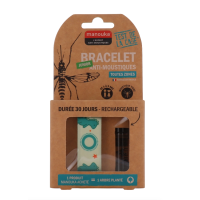 Bracelet Anti-Moustiques Junior + Recharge 6 ml Dinosaures