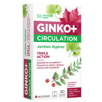 Ginko+ Circulation Jambes Lourdes, 30 comprimés