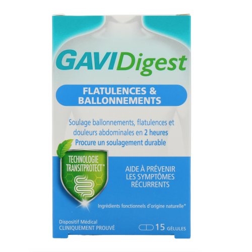 GAVIDigest Flatulences et Ballonnements 15 gélules GAVIDigest Flatulences et Ballonnements 15 gélules