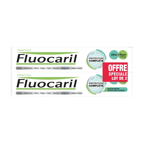 Protection Complète Dentifrice Zinc+Fluor 145 mg 2 x 75 ml Protection Complète Dentifrice Zinc+Fluor 145 mg 2 x 75 ml