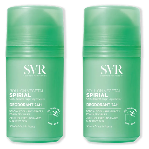 Spirial Déodorant 24h Végétal Roll-On Lot de 2 x 50 ml